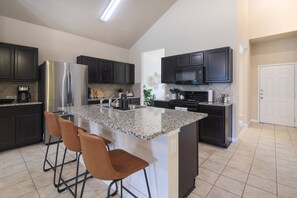 Cook up a delicious meal in no time with a fully stocked kitchen. What's on the menu?  Yes we have wine glasses too!