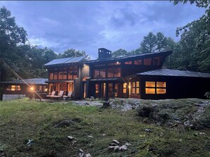 Back of the house at dusk