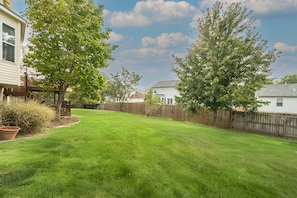 Fenced yard to have fun!