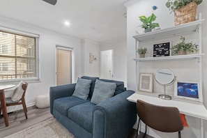 Compact comfort: our studio unit combines style and convenience for a cozy, modern stay.