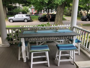 front porch dining area