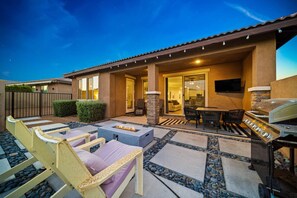 Your patio looking over the golf course with BBQ & Firepit