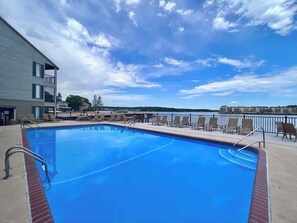 Lake view from the pool