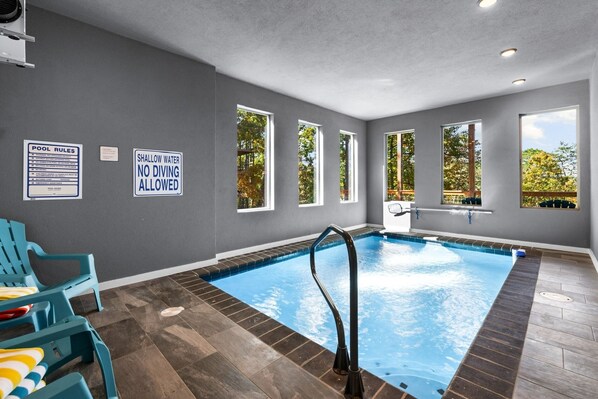 Private indoor saltwater pool