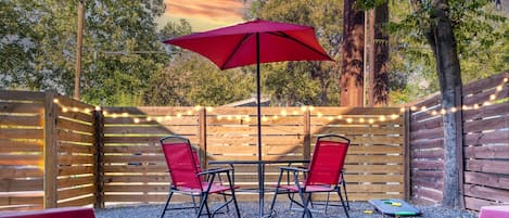 outdoor dining area