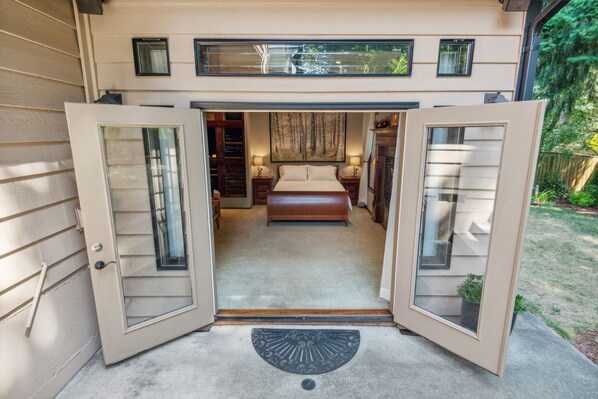 Door, Architecture, Building, Bed, Furniture