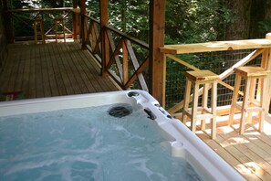 Large hot tub