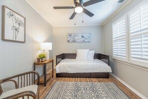 Second bedroom **only accessible through the primary bedroom** features a twin 