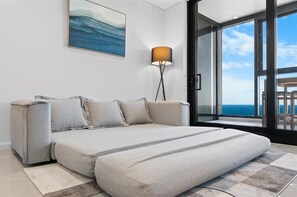 Our King size sofa bed can comfortably sleeps two adults, please request for extra sheets when booking!