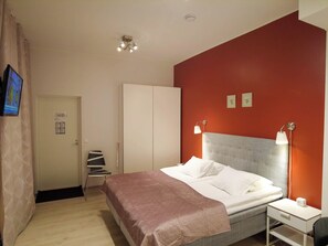 Bed and wardrobe