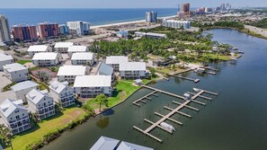Aerial view of the docks