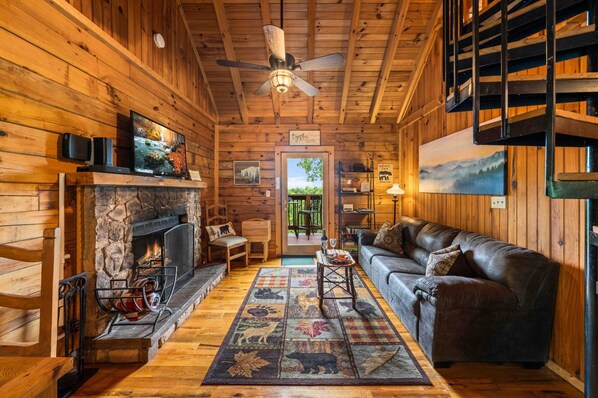 Our cabin has been thoughtfully decorated to create inviting spaces that make it easy to relax and unwind.