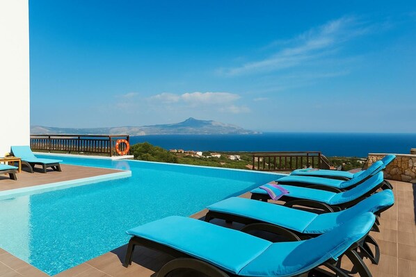 Panoramic views from the exterior private pool of the property