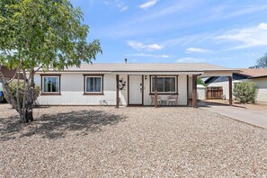 Charming and welcoming exterior with well-maintained surroundings.