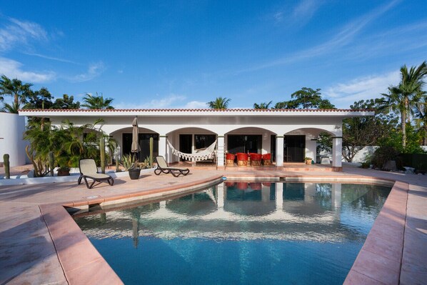 Gorgeous backyard with a large pool