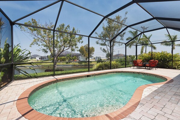 Private heated pool
