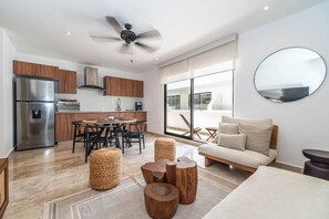 Stylish dining area with seating for everyone, perfect for any occasion