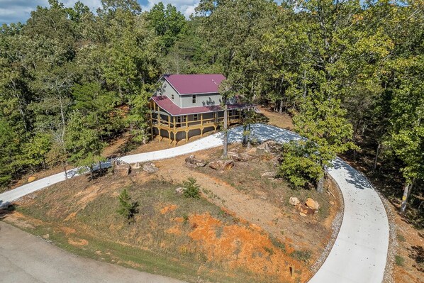 Driveway is Completely Paved Circle Drive