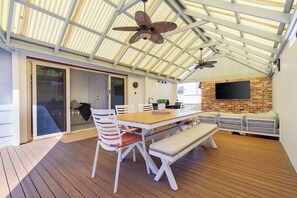 Large area for relaxing and enjoying the weather 
