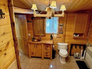Half bath in the cabin