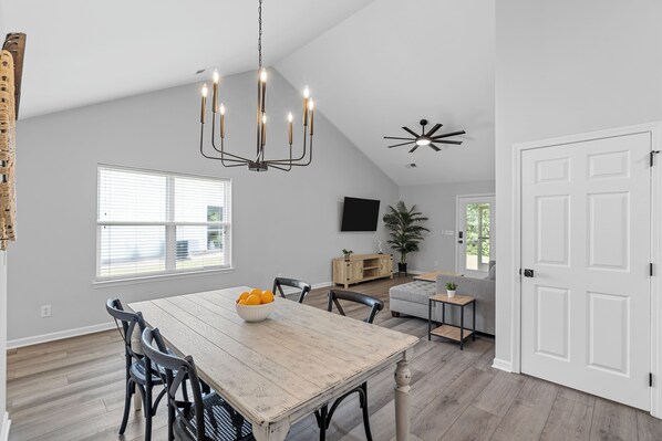 Dining room and living room