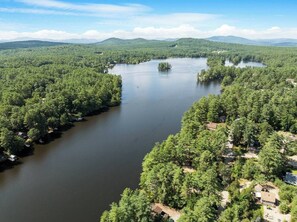 Ariel view of Belleau Lake