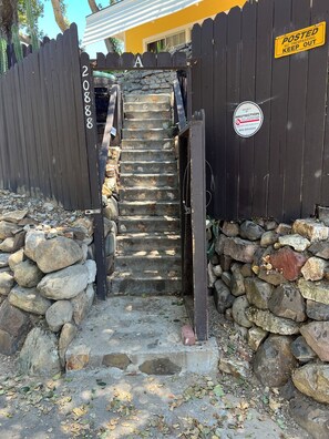 Steps entering the property