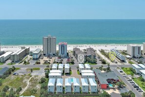 Aerial location with beach location