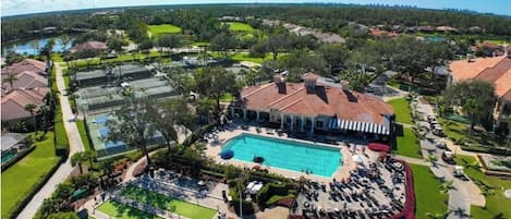 Pool and resort view