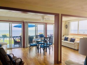 Family room with panoramic views of ocean