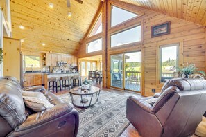 Living Room | Electric Fireplace | Main Level