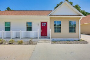 Duplex Exterior | Single-Story Unit | Private Patio | Shared Backyard