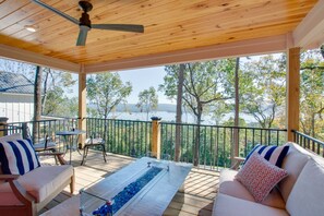 Covered Porch with Lake Views