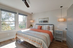 King Bedroom with Smart TV and Lake Views