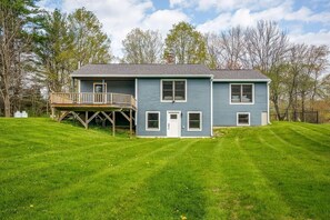 Back yard and deck