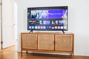 Enjoy streaming your favorite shows and apps on our 50" smart TV.
