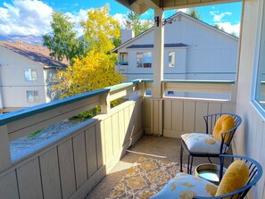 Enjoy the outdoor air and views from the comfort of your private deck.

