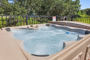 Relax in the bubbly Hot Tub!