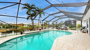 Pool overlooking canal