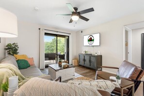 Living Area with Cable TV, Deck Access