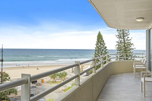 Glittering ocean view from the balcony