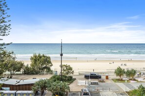 Refreshing scenery in the balcony area with the ocean and the beach views