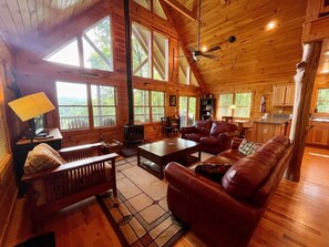 Living Room w/ Deck Access & Long Range Views