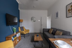 Living room with dining table