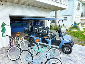 Golf Cart and Bikes are ready for you to enjoy!