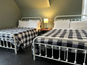 As you lie back on the queen bed, you are surrounded by elegant decor and a soothing color palette that calms the senses.