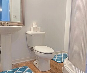The bathroom is a private sanctuary, with a layout and features that make it the perfect place to rejuvenate.