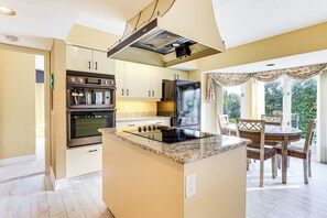 Kitchen | Single-Story Unit | 2nd-Floor Townhome | Elevator Access