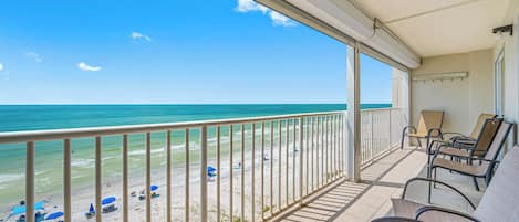 Extra large balcony with a Gulf View
