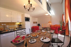 Prepare meals and snacks in the included small kitchen.